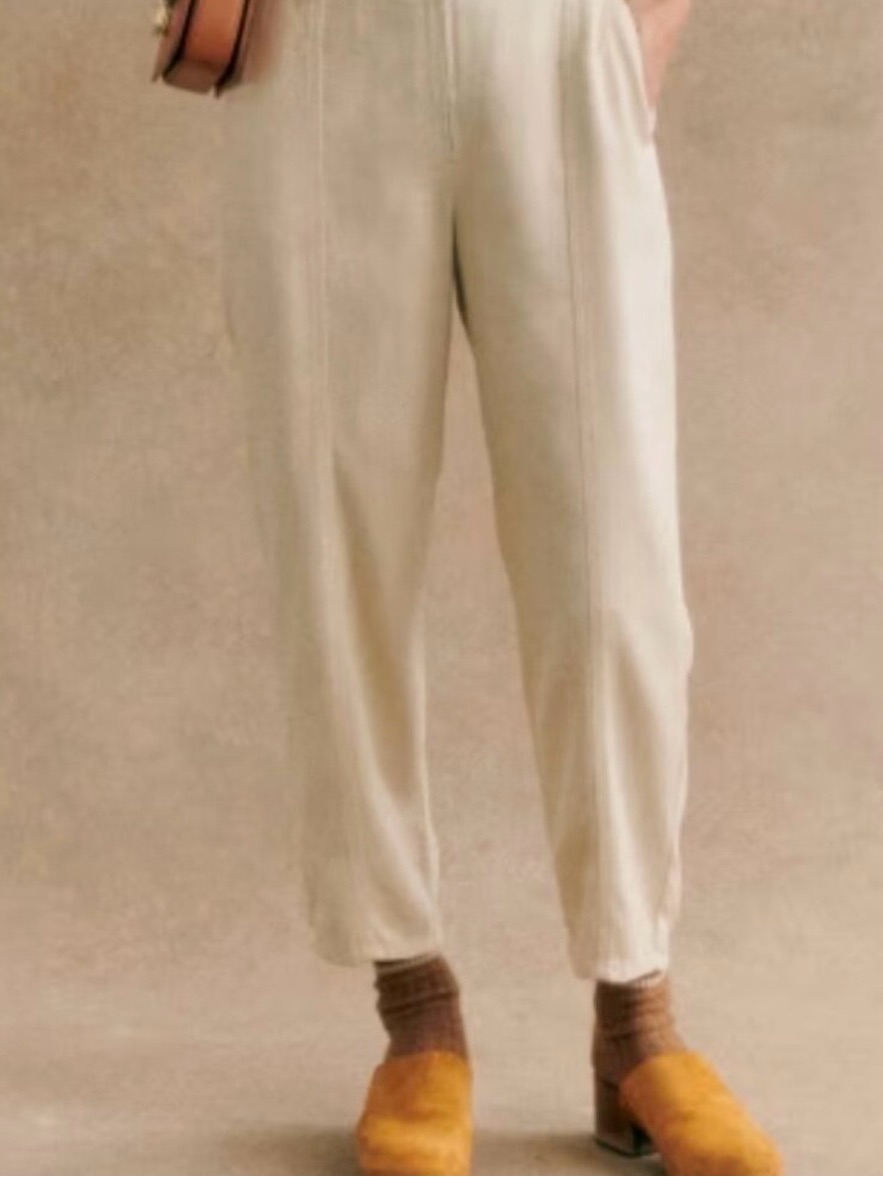 Sezane Bernardo Ecru Pants - Light Neutral